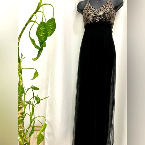 Love Culture | Dresses | Womens Love Culture Black Sleeveless Mesh Long  Formal Party Dress M | Poshmark